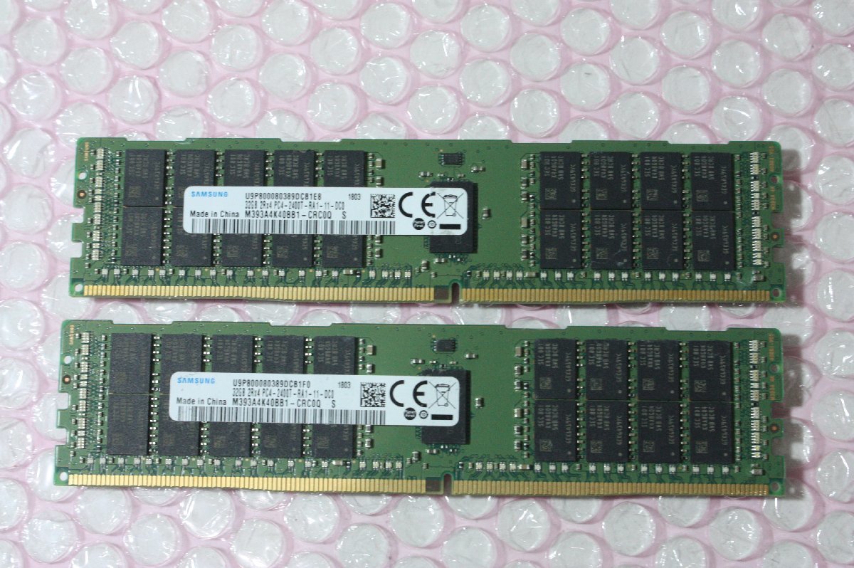 MA19 SUMSUNG 2Rx4 PC4-2400T-RA1-11 32GBx2枚セットで64GB