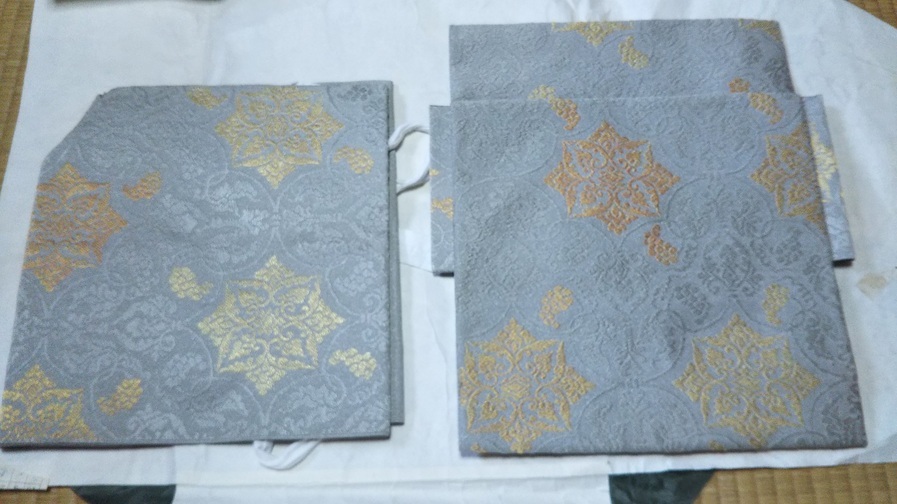 ダークブラウン 茶色 着物の帯 6本セット 名古屋帯と博多帯 作り帯