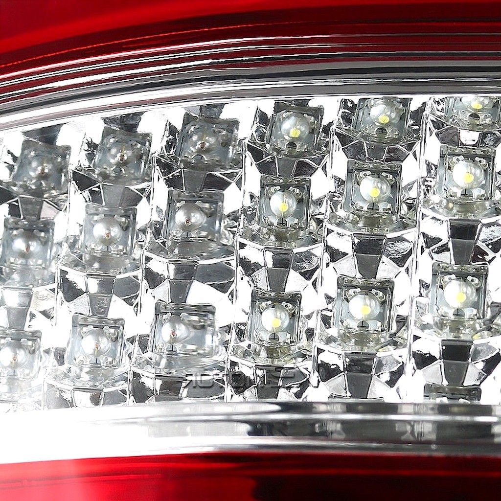 クライスラー 300 300C 前期 レッド クリア リア フル LED ファイバー テールランプ 左右 テールライト ランプ 左右セット LX 送料無料_画像5