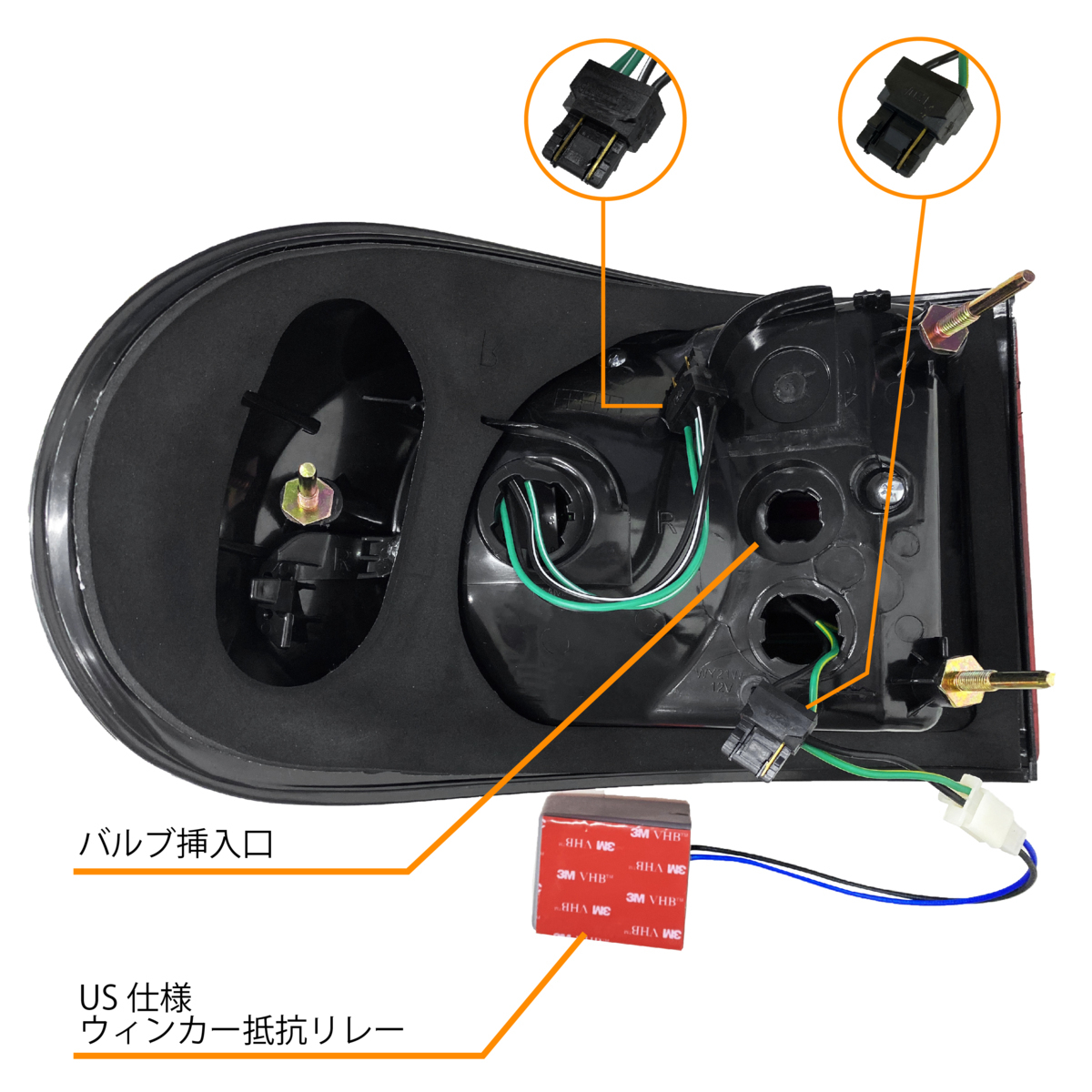 送込 特注日本光軸 トヨタ FJクルーザー LED インナークローム ヘッドライト & テールランプ 左右 ヘッドランプ テール テールライト_画像5