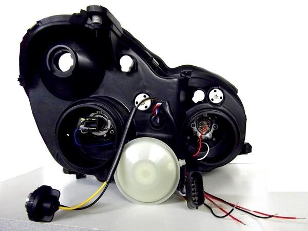 ベンツ W203 Cクラス 前期 後期 イカリング ヘッドライト 左右 セット インナークローム プロジ ェクターヘッドライト 送料無料_画像2