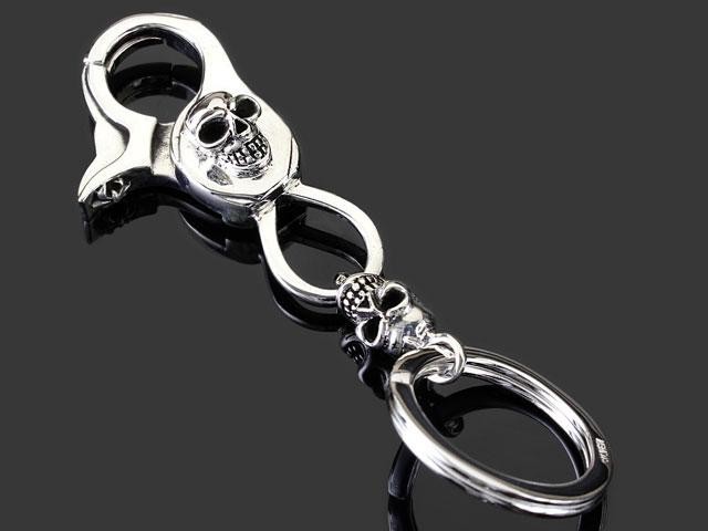 売れ筋がひ贈り物! (KC-N009)SILVER925 ビッグスカル(髑髏)シルバー