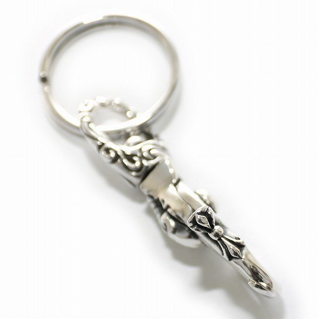 (KC-N013)SILVER925 Skull (..) кружка ma ключ серебряная цепь череп каркас gaikotsu кольцо для ключей брелок для ключа мужской / женский /