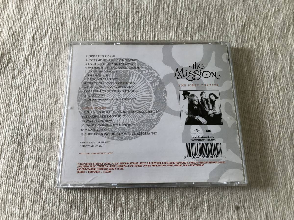 CD　　THE MISSION　　ザ・ミッション　　『THE FIRST CHAPTER』　　9849415_画像2