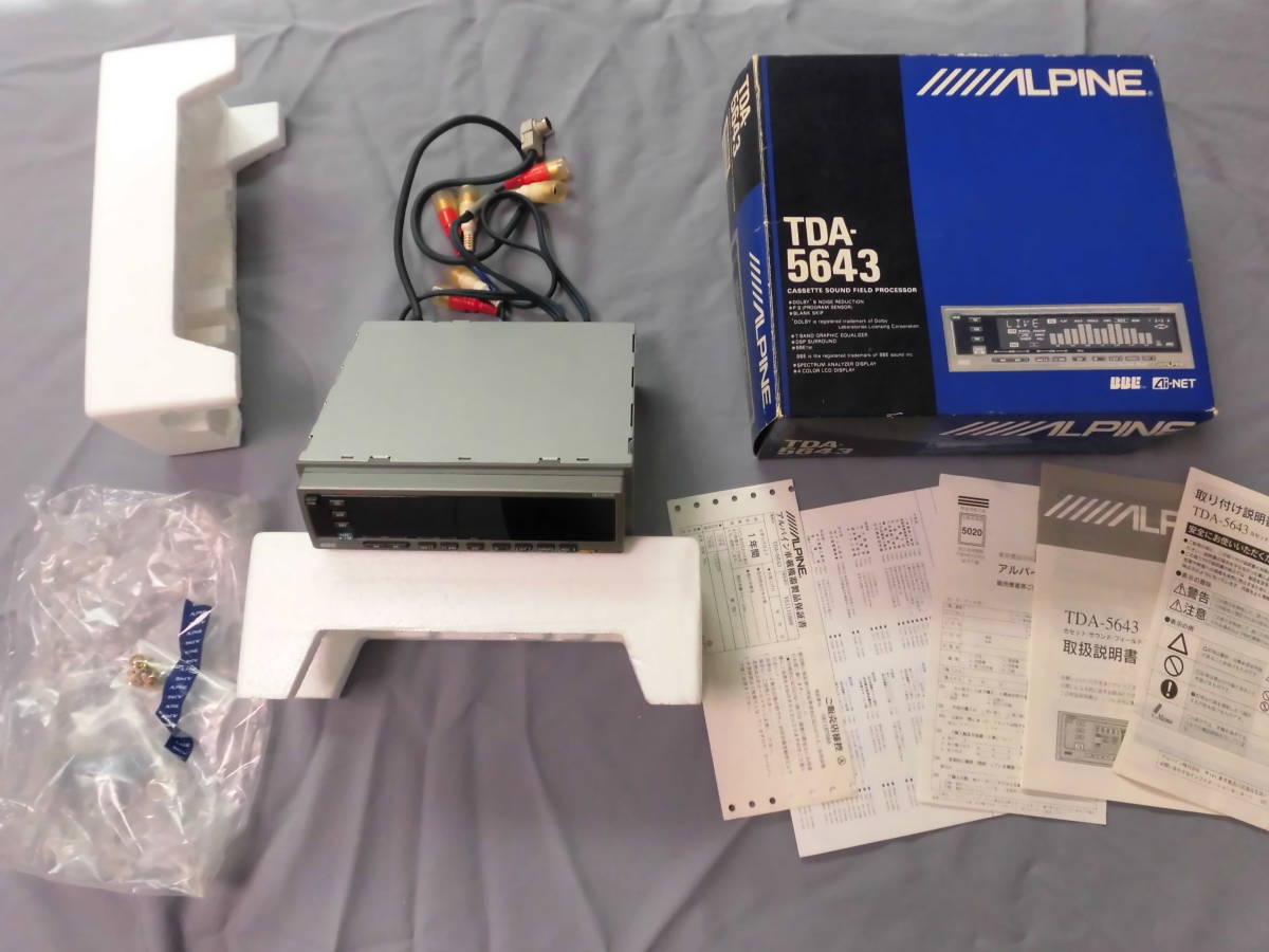 当時物 ALPINE TDA-5643 アルパイン カセットデッキ 旧車 元箱 取説付