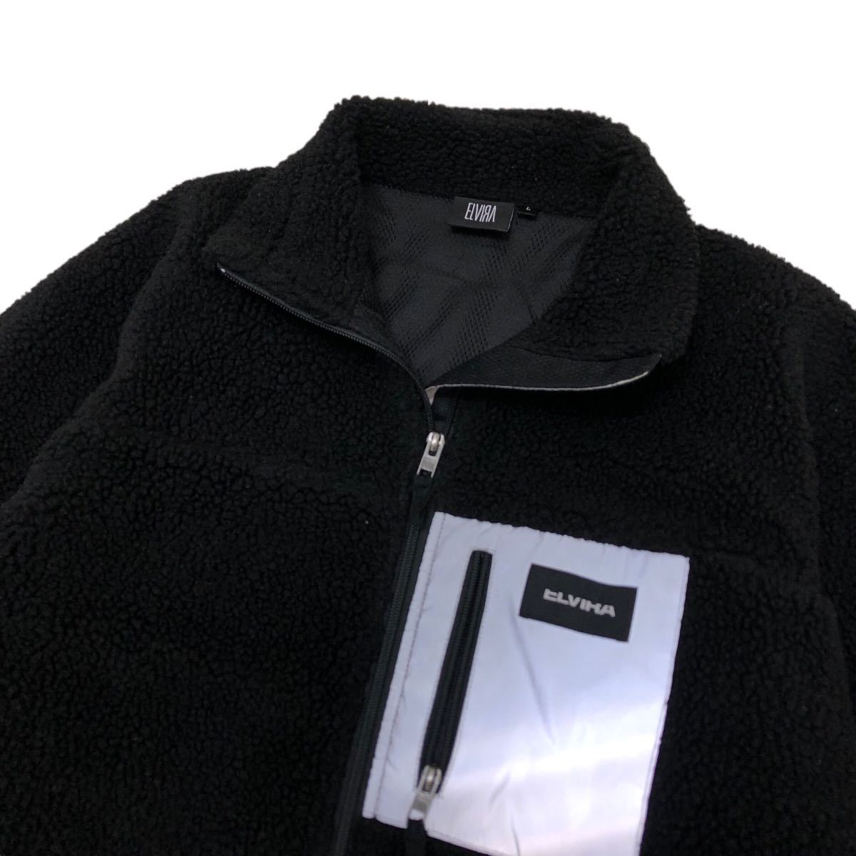 K109 ELVIRA エルヴィラ ボア フリース ジャケット 上着 アウター 黒 ブラック ライン メンズ 紳士 サイズ  L(Lサイズ)｜売買されたオークション情報、yahooの商品情報をアーカイブ公開 - オークファン（aucfan.com）