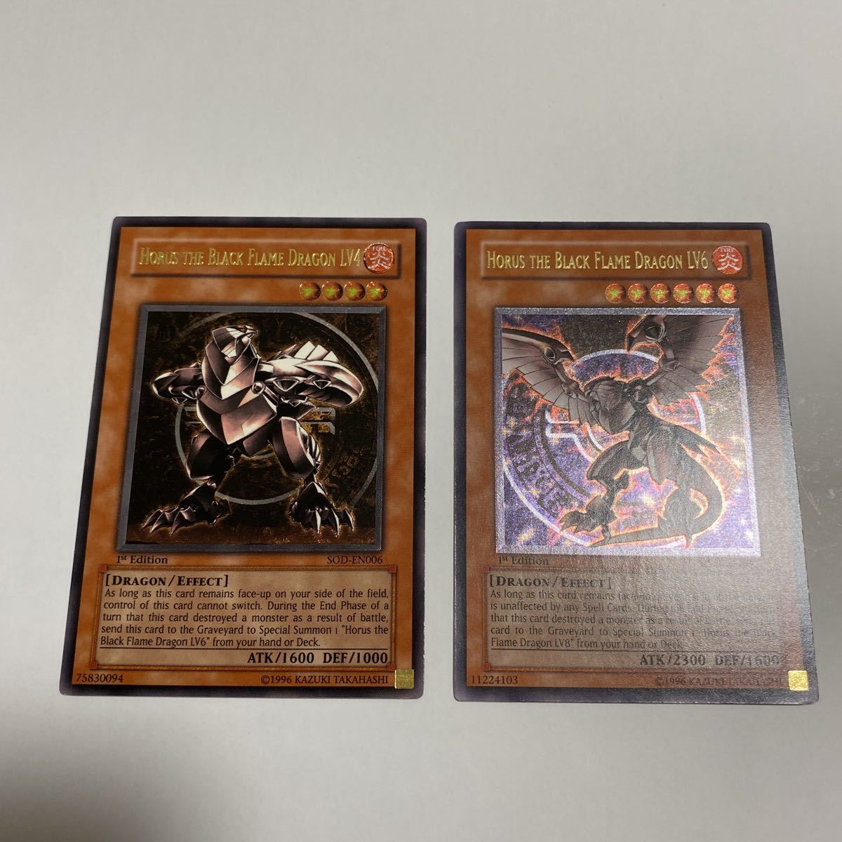 Horus the Black Flame Dragon LV6 SOD-JP007 Ultimate Rare Japanese