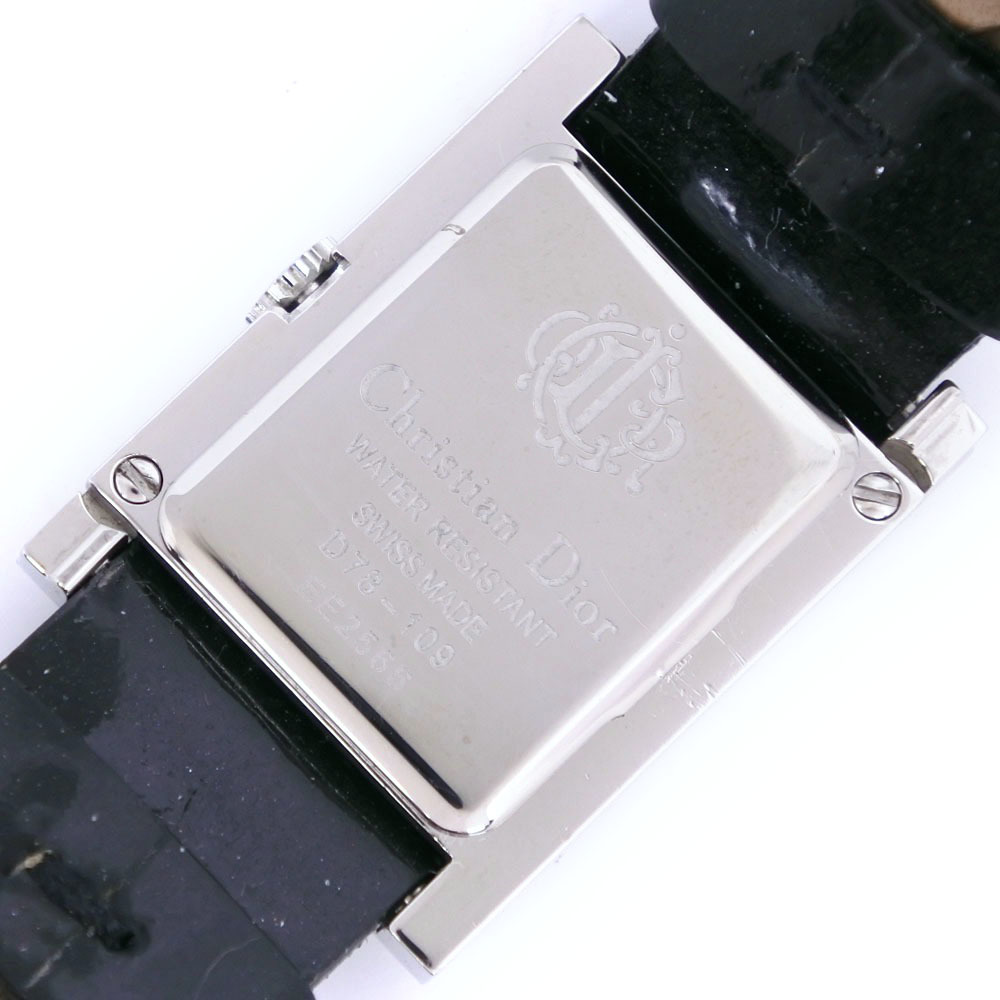 Dior クリスチャンディオール マリス D78-109 腕時計 SS×レザー シルバ