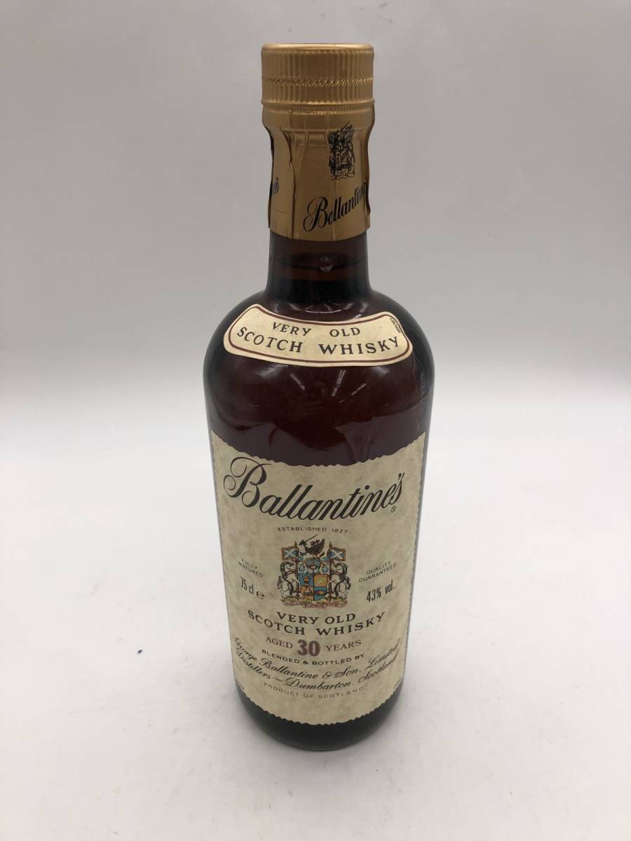 9100-012M⑥15802 未開栓 お酒 750ml 43% Ballantines バランタイン 30