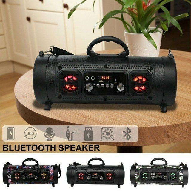  colorful . portable speaker Bluetooth wireless HIFI Mike stylish music outdoors camp party A3735