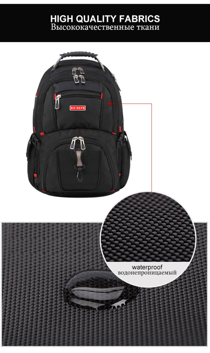  Switzerland LAP top 15.6 external Switzerland computer backpack anti-theft backpack waterproof backpack 