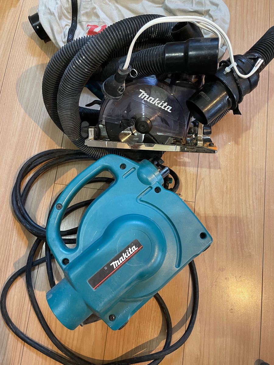 美品(セール)防じんマルノコ×集塵機セット【送料無料/動作確認済み】 makita マルノコ