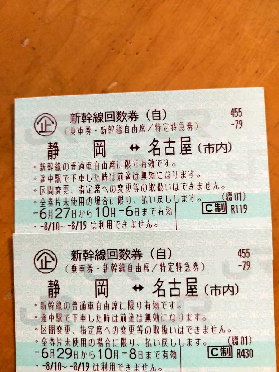 静岡←→名古屋間の新幹線自由席のチケットです。 | monsterdog.com.br