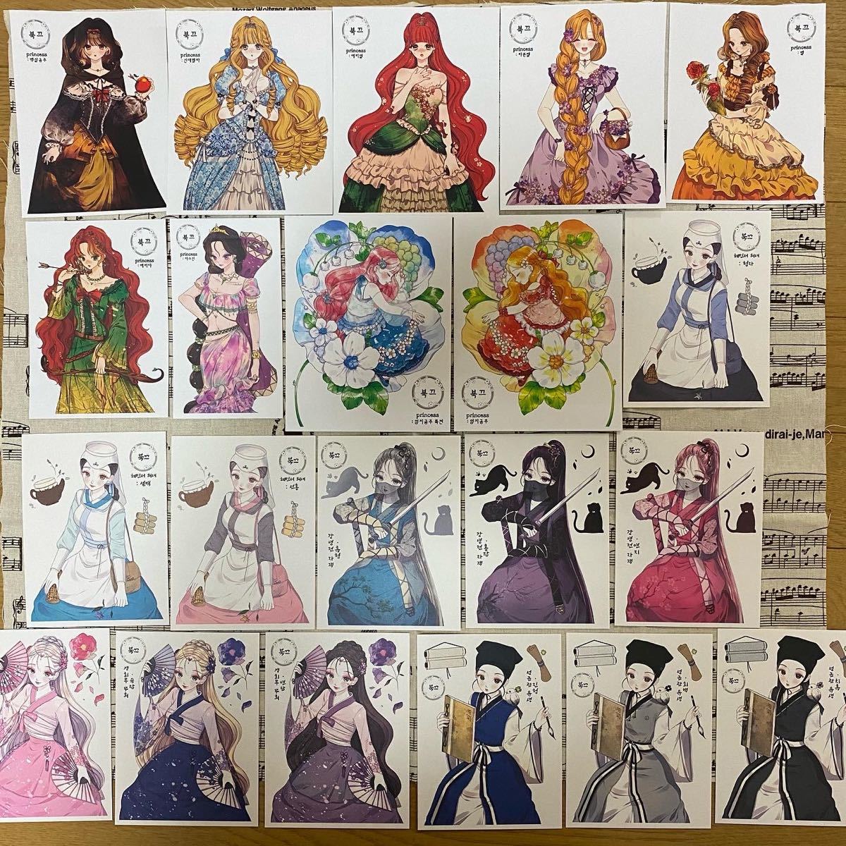 【韓国作家さんNo.3】女の子＆装飾系 ステッカー約120枚 コラージュ素材