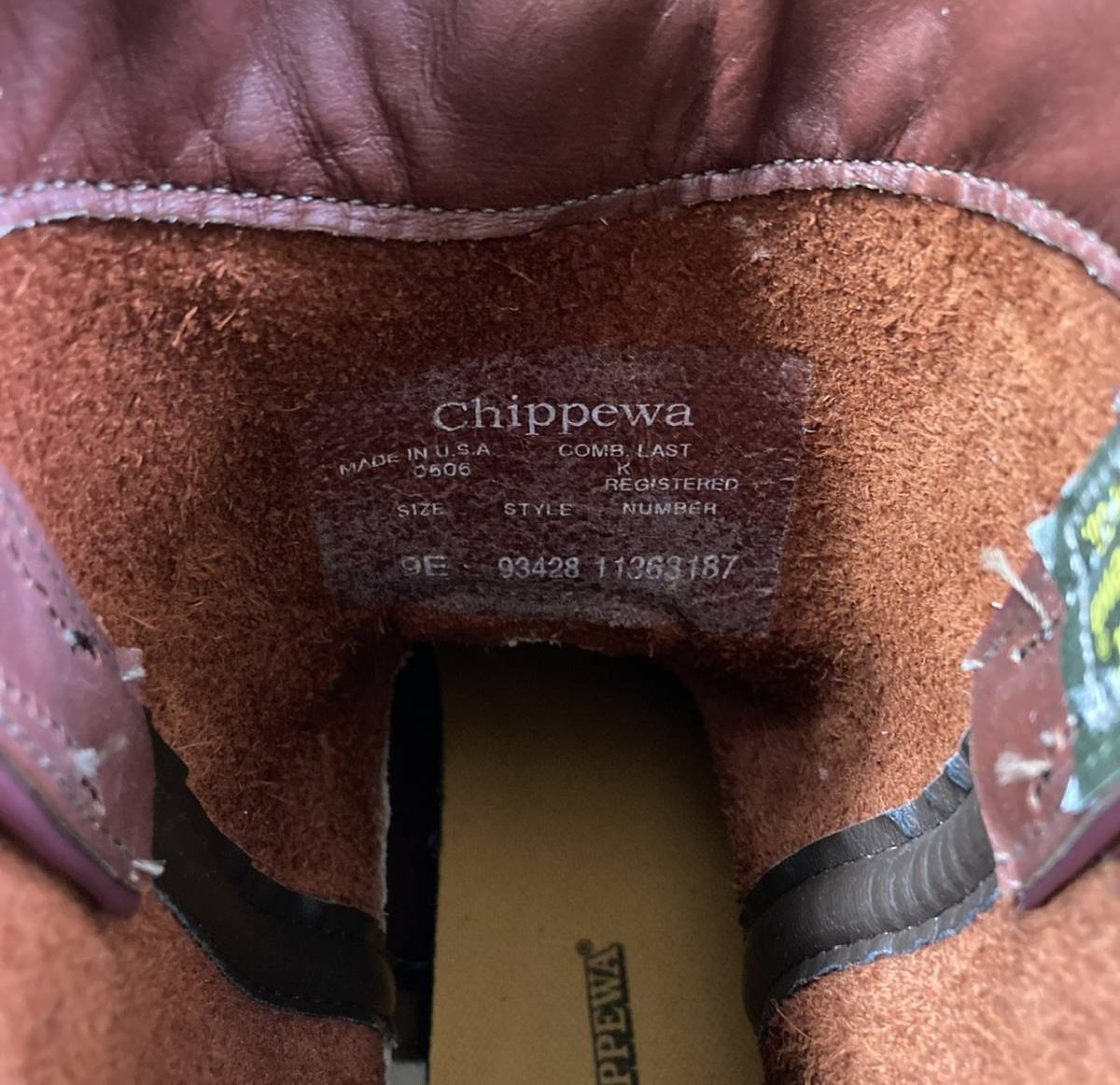 CHIPPEWA BOOTS チペワ ブーツ 93428 10“PECOS RUS 9E MADE IN USA 新品未使用 革靴_画像6