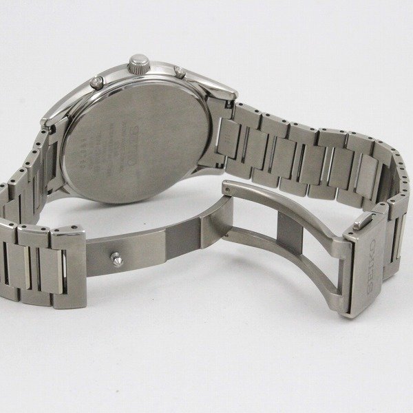 SEIKO セイコー ドルチェ ソーラー電波 メンズ 腕時計 チタン 黒文字盤