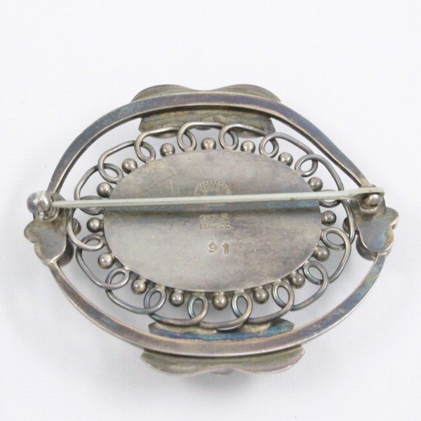 [ rare goods ]GEORG JENSEN George Jensen 91 flower motif brooch silver 925/hema tight [... pawnshop ]
