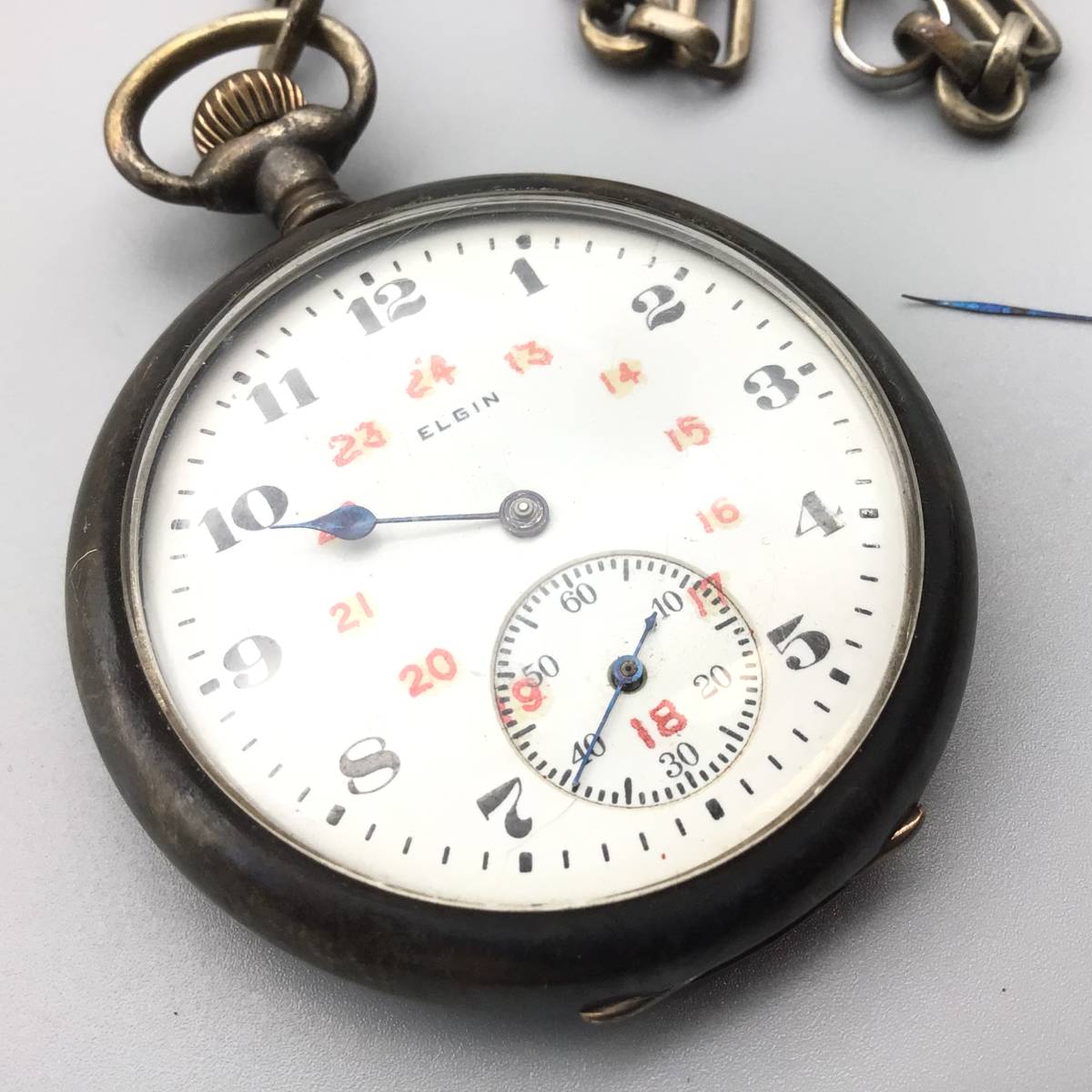 懐中時計 アンティーク 手巻き ELGIN エルジン 14k張り 腕時計