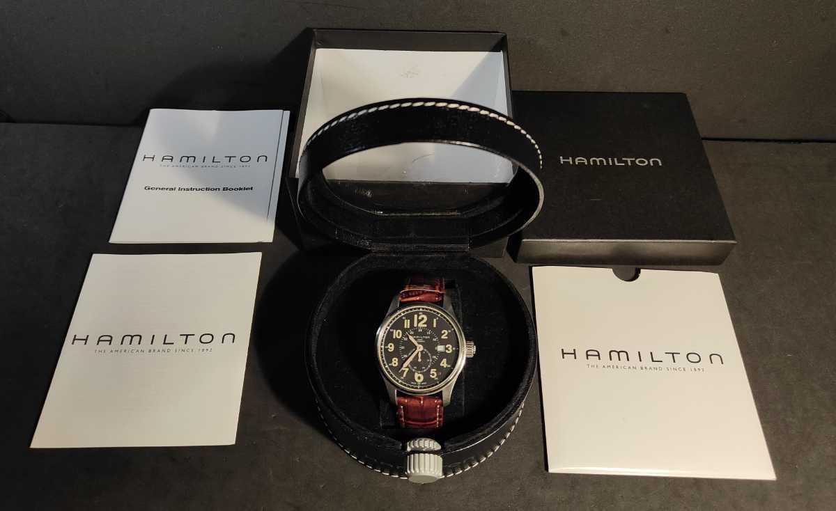 送料無料 定価13万 Hamilton khaki Pilot Day Date Auto ハミルトン