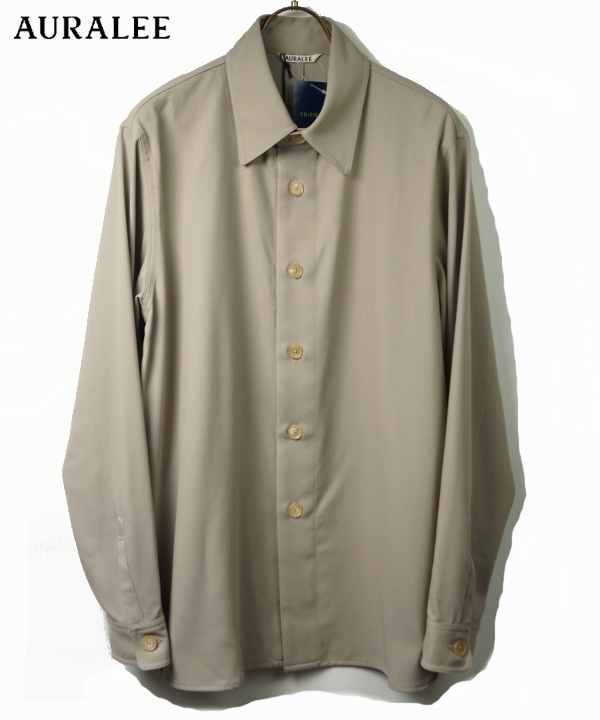 AURALEE HARD TWIST WOOL DOBBY SHIRTS AURALEE HARD TWIST WOOL DOBBY SHIRTS