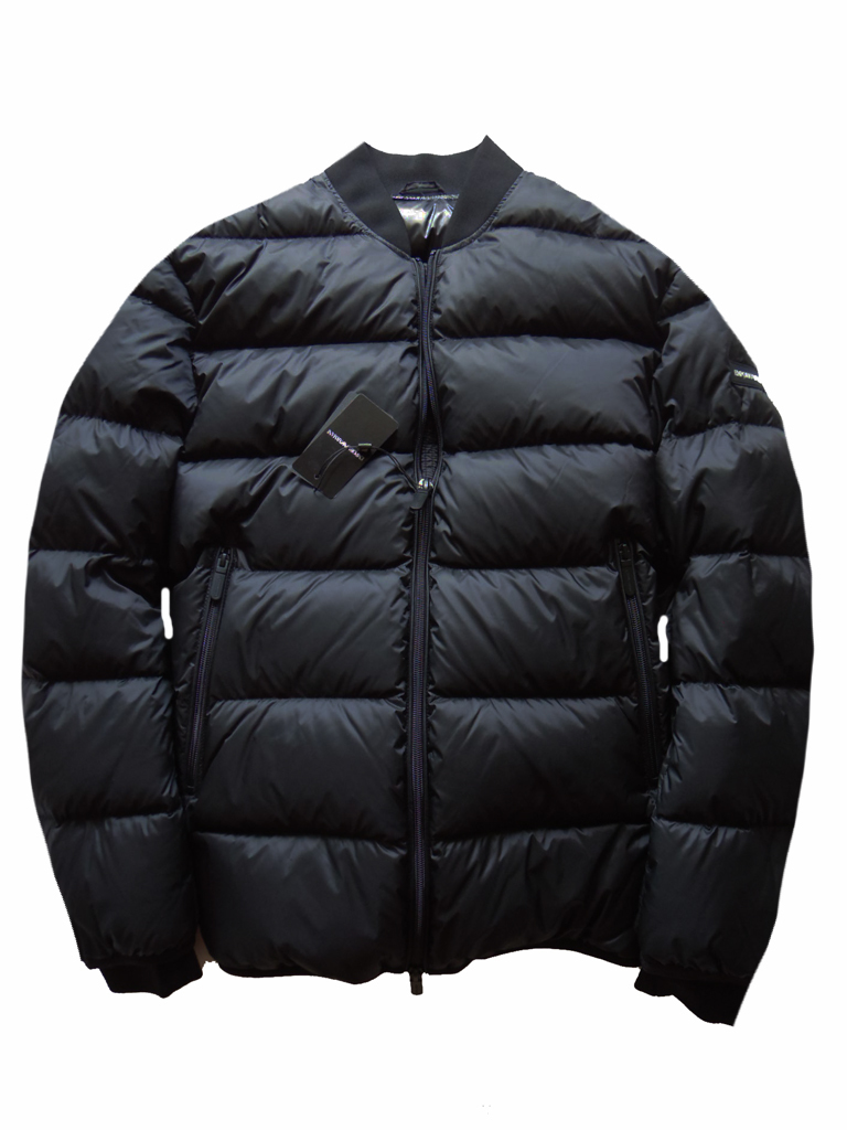 新品【EMPORIO ARMANI/アルマーニ】▽【袖メタルロゴ】ブラック黒