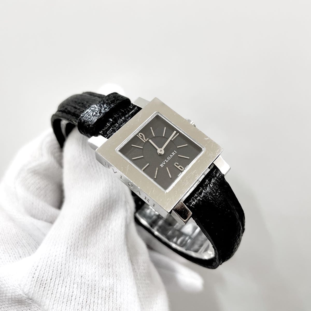 BVLGARI☆クアドラード/黒文字盤/クォーツ/腕時計 | noonanwaste.com