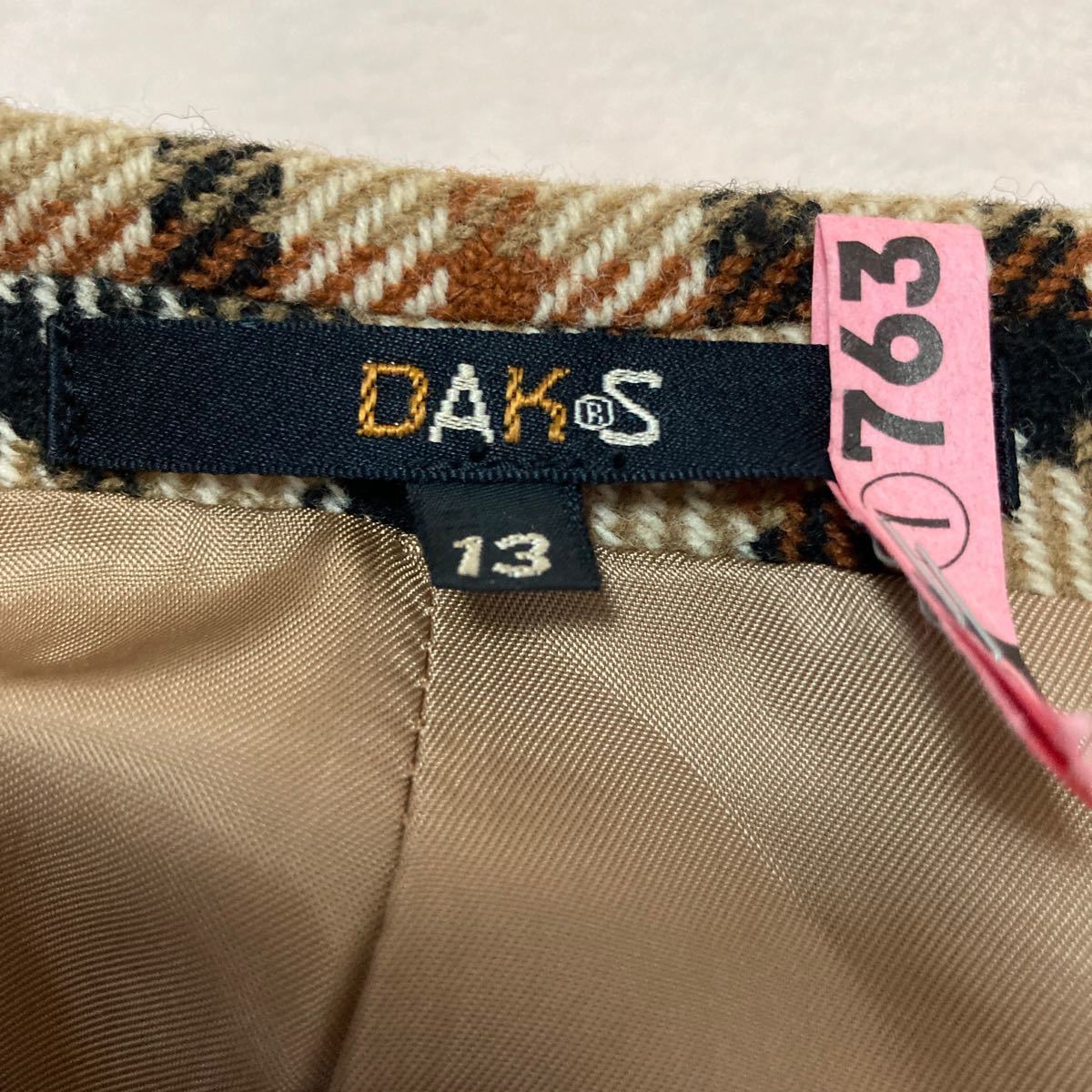 DAKSダックス大きめチェック テーラードジャケット