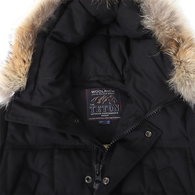 独特の上品 TETON ウールリッチ WOOLRICH 古着 テトン メンズ 黒 XS