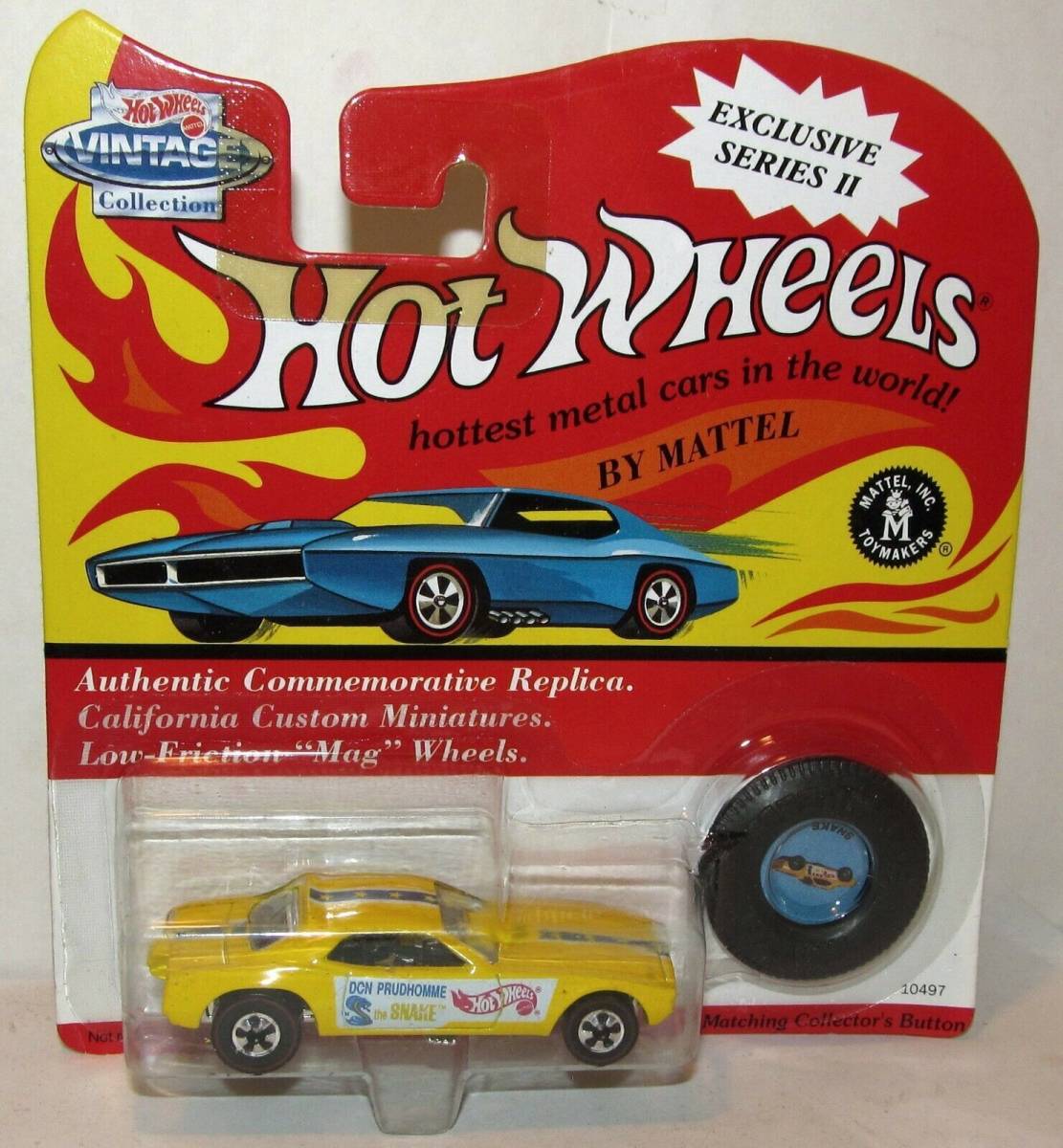 Hot Wheels Snake Funny Car Yellow 25th Anniversary 1993 MOC 海外 即決