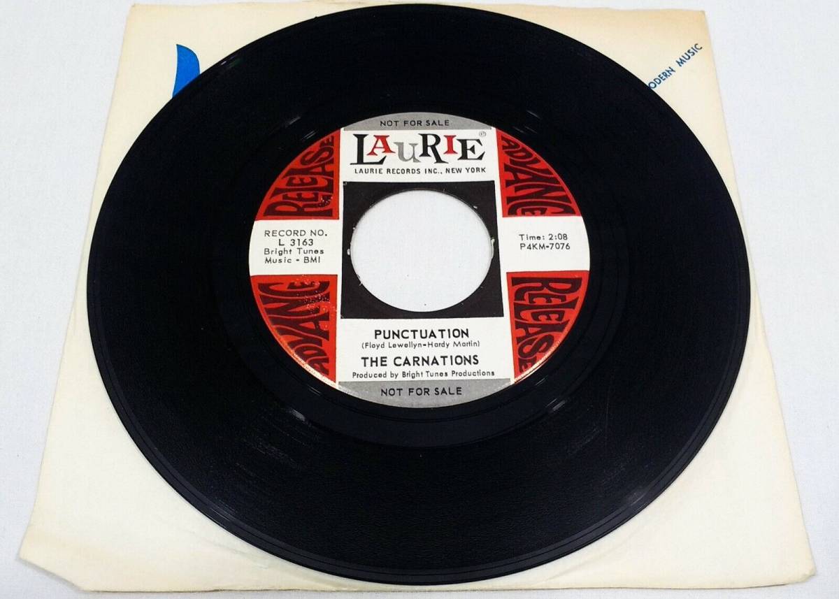 The Carnations "Funny 時間 / / Punctuation" 1963 L 3163 7" Record Promo 海外 即決