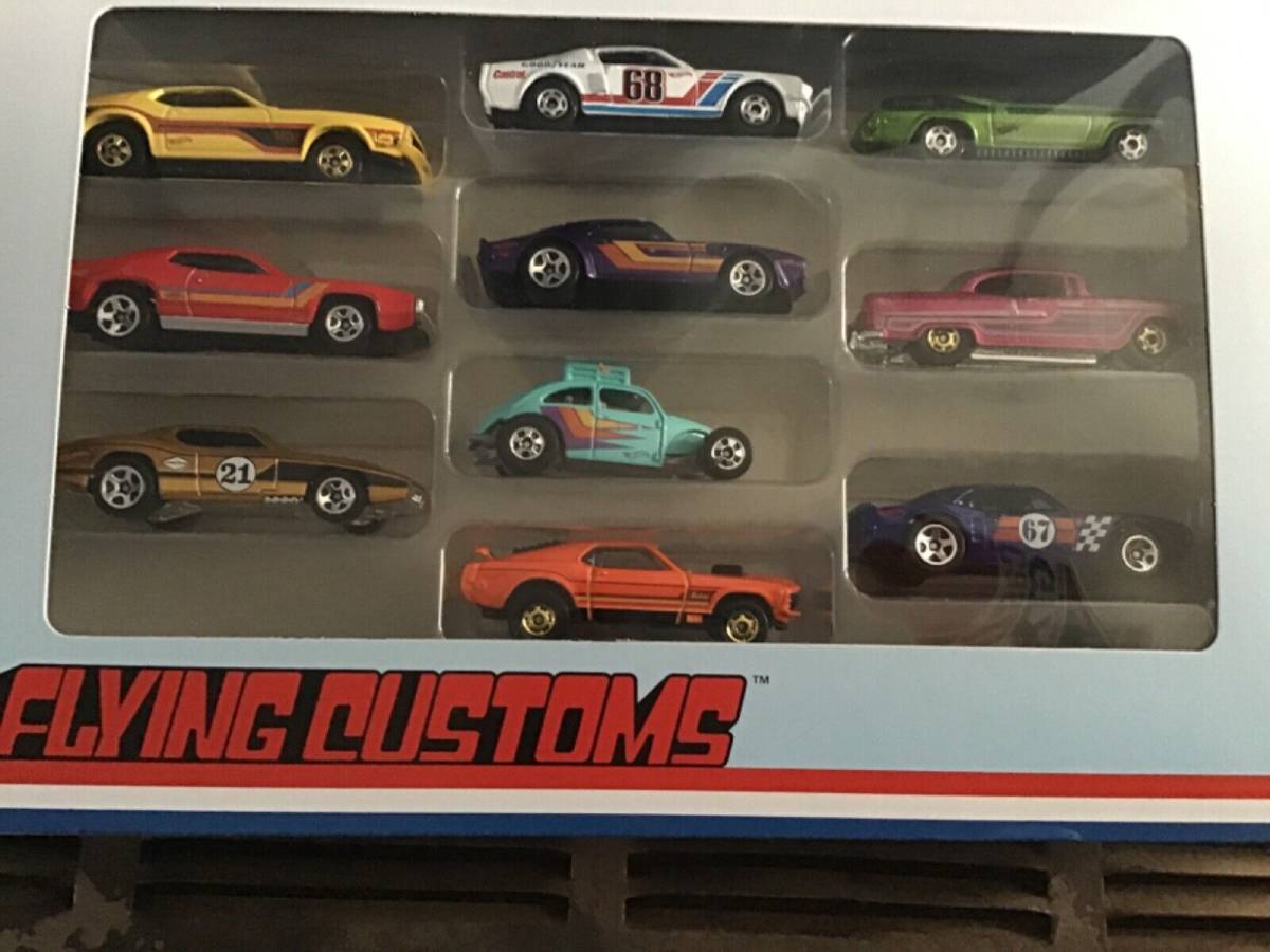 NEW 2021 Hot Wheels - Target Exclusive - Flying Customs 10 Pack - Box Gift Set 海外 即決 - 2