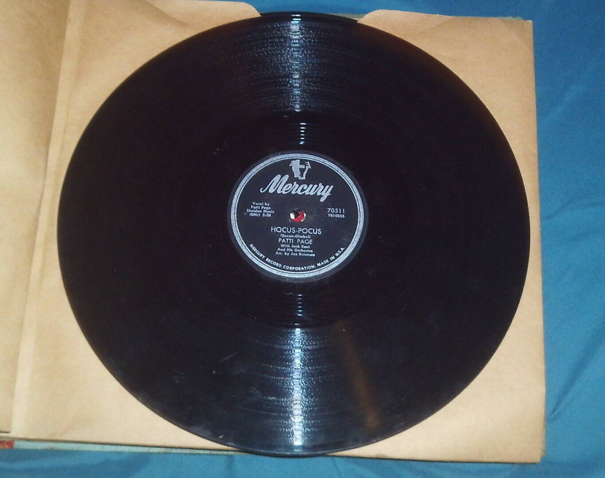 Hocus Pocus from Patti Page on a Mercury 78 rpm record 海外 即決