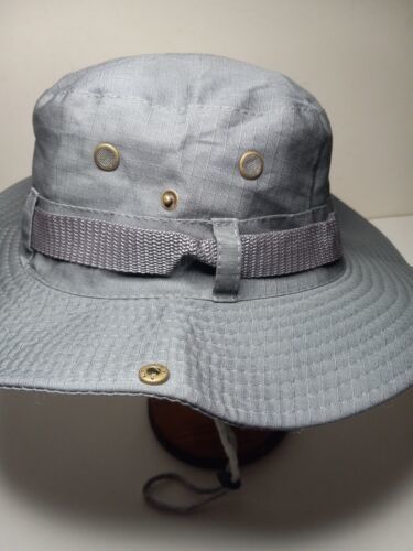 Hikeman Hiker Gray Bucket Hat Outdoor/ Fall/Athletic Drawstring Great  Condition 海外 即決 - スキル、知識