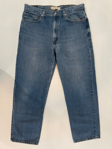 Levis Mens 550 Relaxed Fit Medium Wash Denim Jeans Measures 38x30 海外 即決
