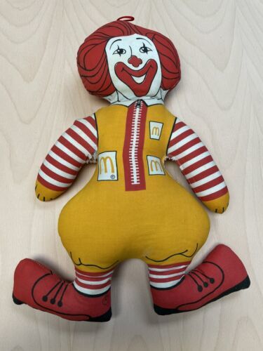 Vintage McDonalds 16" Plush Cloth Doll Ronald McDonald Large Size 海外 即決