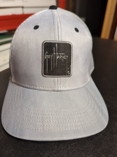 Guy Harvey Snapback Hat Cap Mens OSFM Gray Mesh Trucker Embroidered 海外 即決