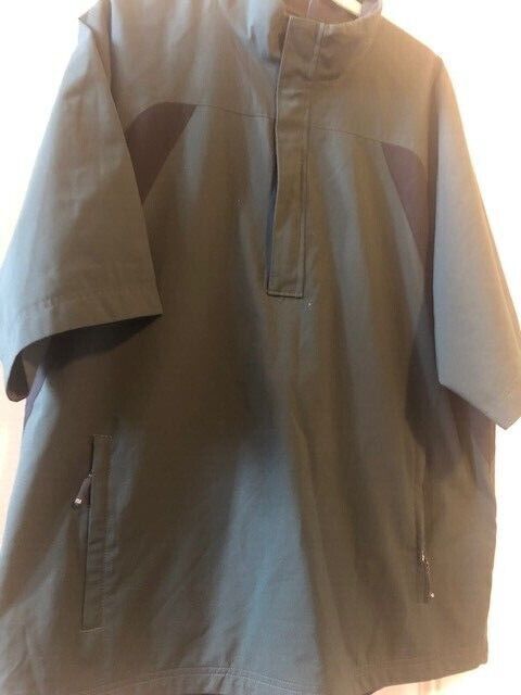 CUTTER & BUCK CB WeatherTec Pullover Jacket Shirt 1/4 Zip Short Sleeve M EUC 海外 即決
