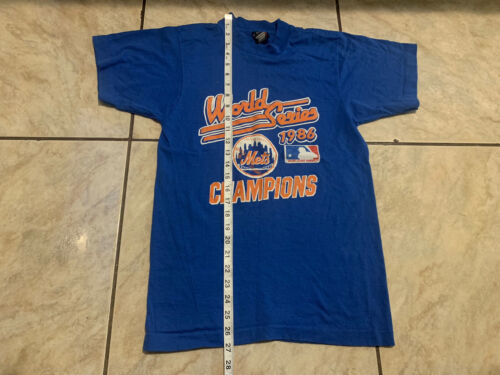 VINTAGE NY Mets 1986 World Series Champions T-Shirt Single Stitch 海外 即決 - 3
