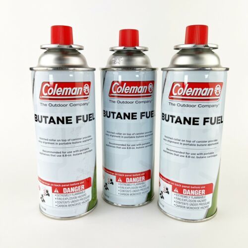 3 Cans Coleman Butane Stove Camp Fuel 8.8 oz Emergency Survival Camping 海外 即決