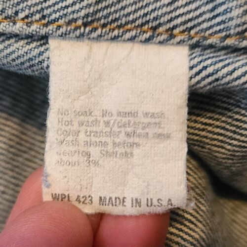 VTG Nicely Faded Levi’s 70506-0217 Denim Trucker Jean Jacket Size 42 USA Made 海外 即決 - 6