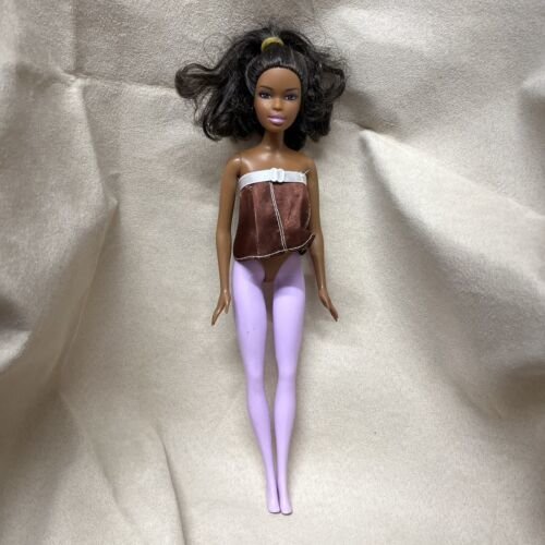 1990 Mattel Barbie African American Doll purple legs Pink Lips brown 海外 即決
