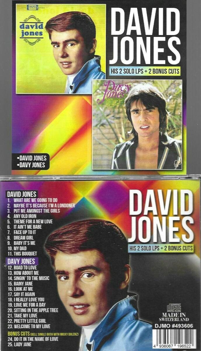DAVY JONES (MONKEES) -HIS 2 LPS ON 1 CD + 2 BONUS CUTS-NEW IMPORT 海外 即決