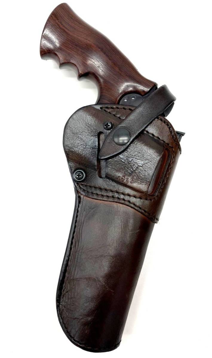 TEXAS 1836 Right Left Hand Brown Leather Belt Holster for TAURUS 66 669 .357, 6" 海外 即決