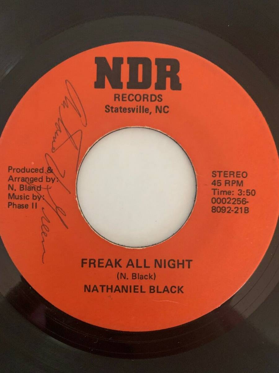 レア Boogie Modern Soul ファンク 45/ Nathaniel Black "Freak All Night" NDR Hear 海外 即決