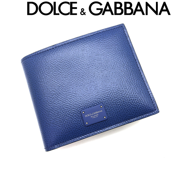 DOLCE&GABBANA 財布 ドルチェ＆ガッバーナ レザー 2つ折り マリンブルー BP3102-AZ602-8H606_画像1