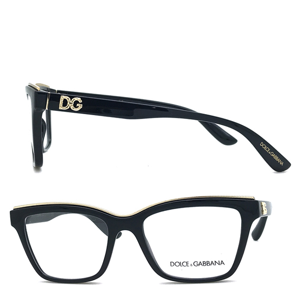 DOLCE&GABBANA ドルチェ＆ガッバーナ ブランド メガネフレーム ブラック×ゴールド 眼鏡 0DG-5064-501_画像2