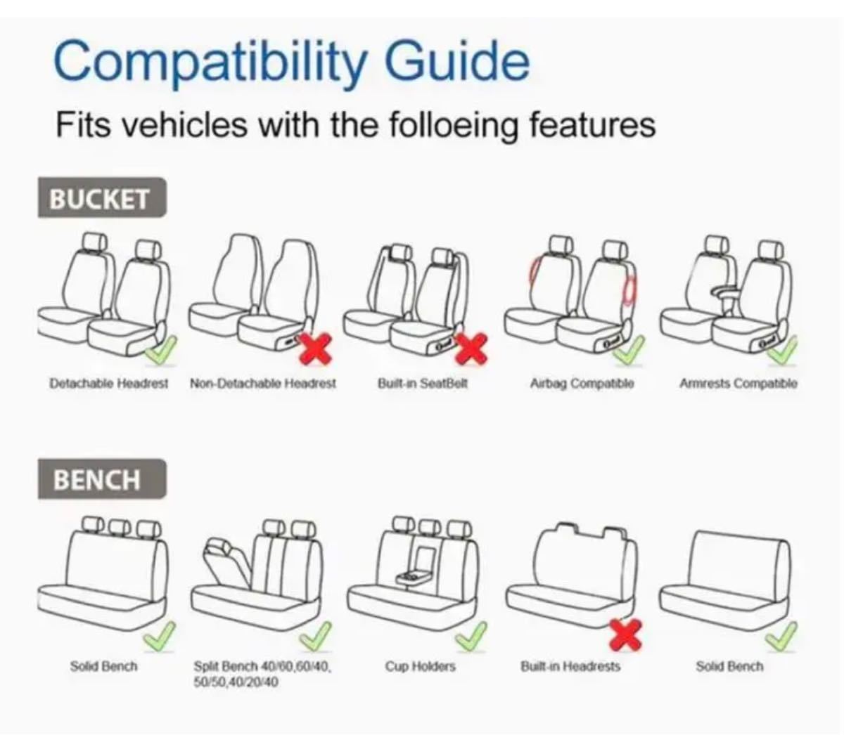 汎用性 軽自動車 普通車 カーシートカバー 合成皮革 5席タイプ