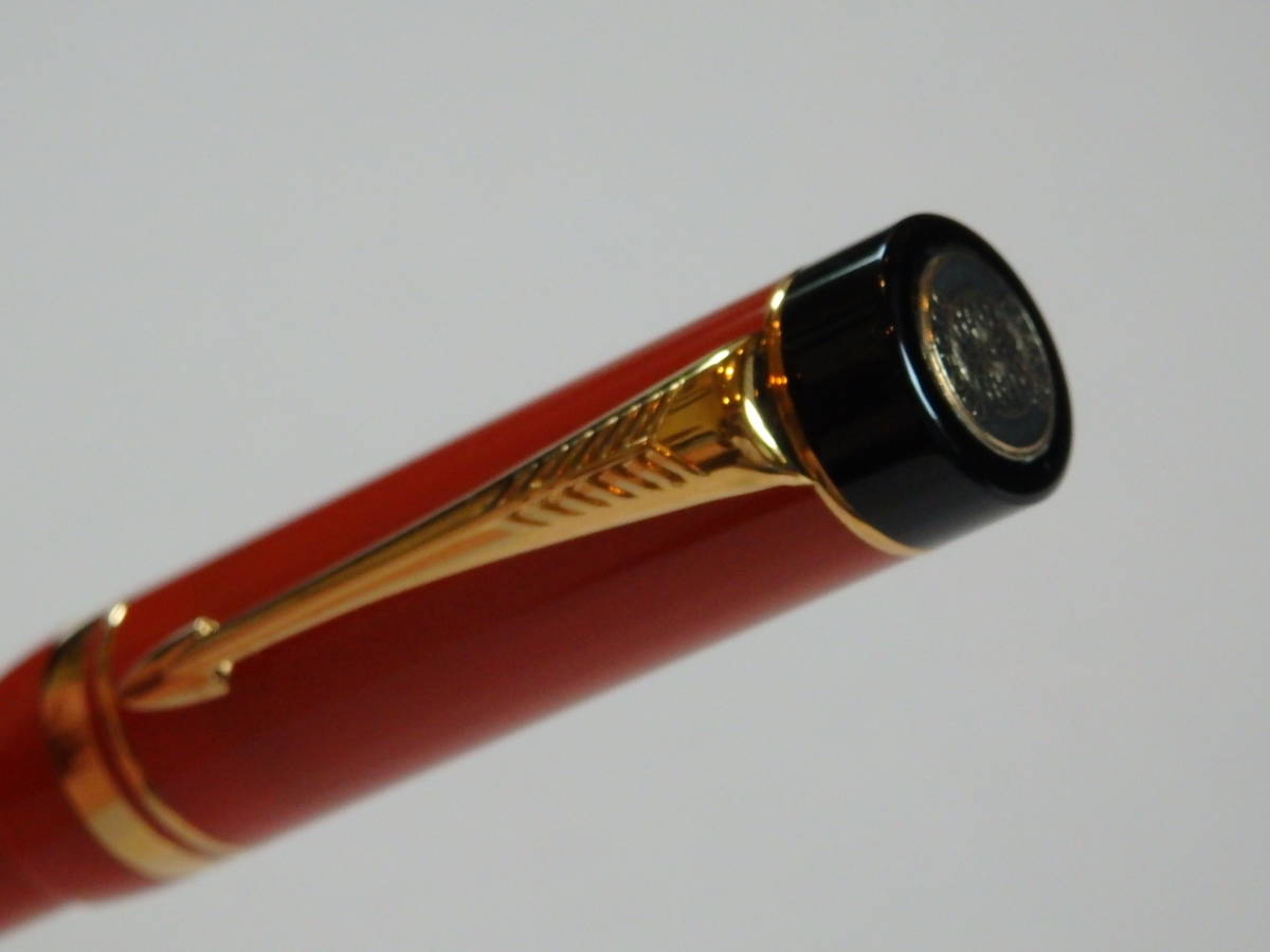 ◆【美品】パーカー　デュオフォールド　センテニアル万年筆　ビッグレッド　旧型　ペン先：18K750ソリッドゴールド　F_画像10