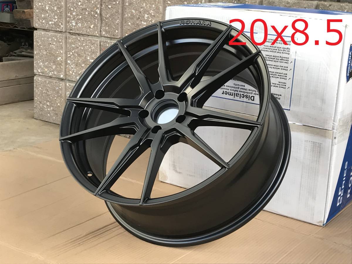 新品! Rohana RFX2 5H PCD112 20x9 +25,+35 Matte Black Concave USDM _画像4
