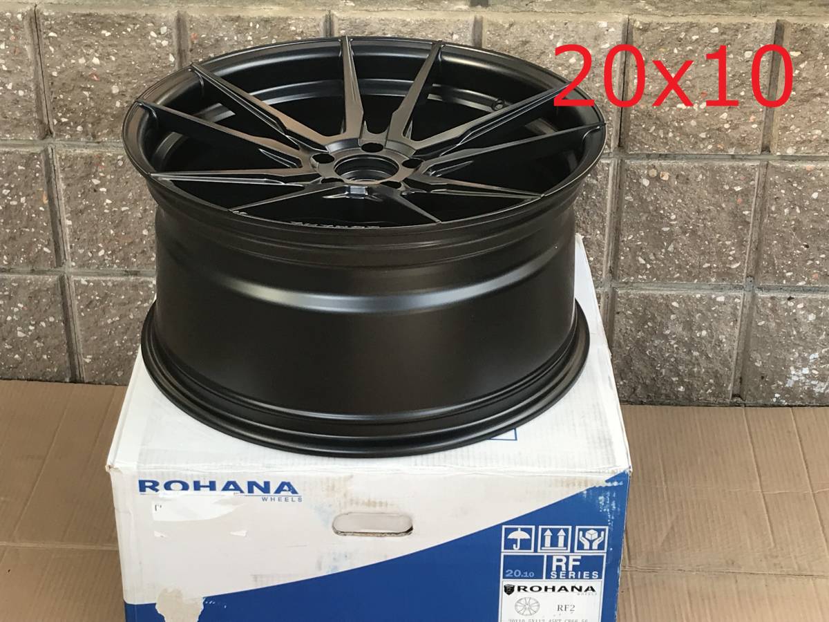 新品! Rohana RFX2 5H PCD112 20x9 +25,+35 Matte Black Concave USDM _画像9